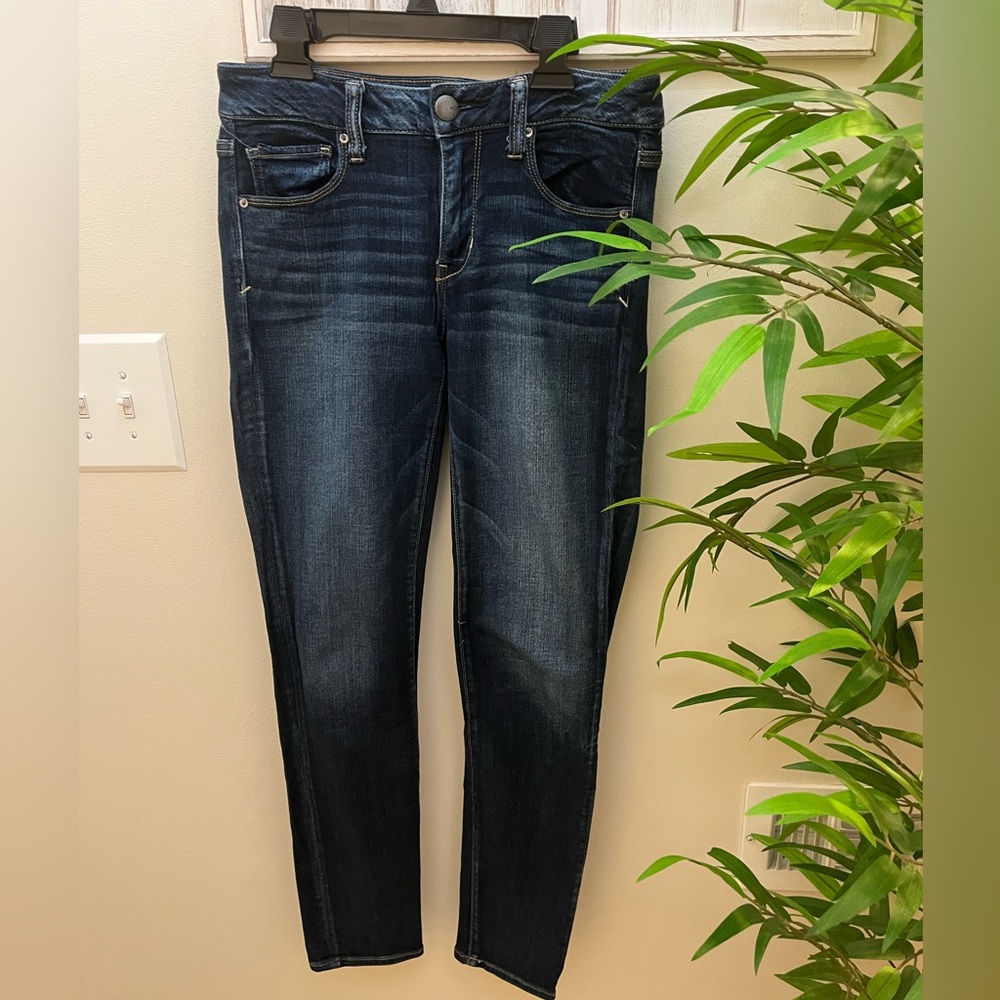 American Eagle Outfitters Dark Skinny Super Super Stretch Women's Jeans, 4 REG